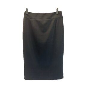 RED Valentino Womens Black Wool midi Pencil‎ Skirt size 42 quiet luxury Career